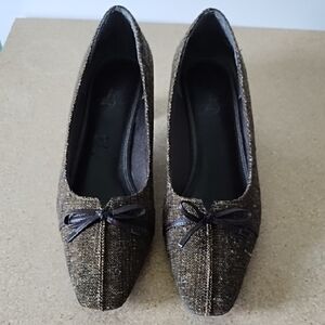 Lifestride Brown Tweed Heels 8.5
